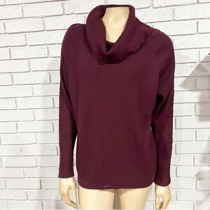 T Tahari Women’s Maroon Turtleneck Sweater